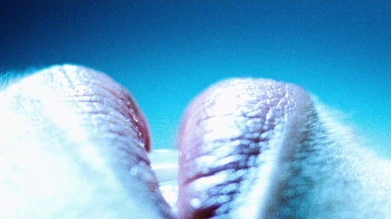 Close-up of woman's lips in Amer