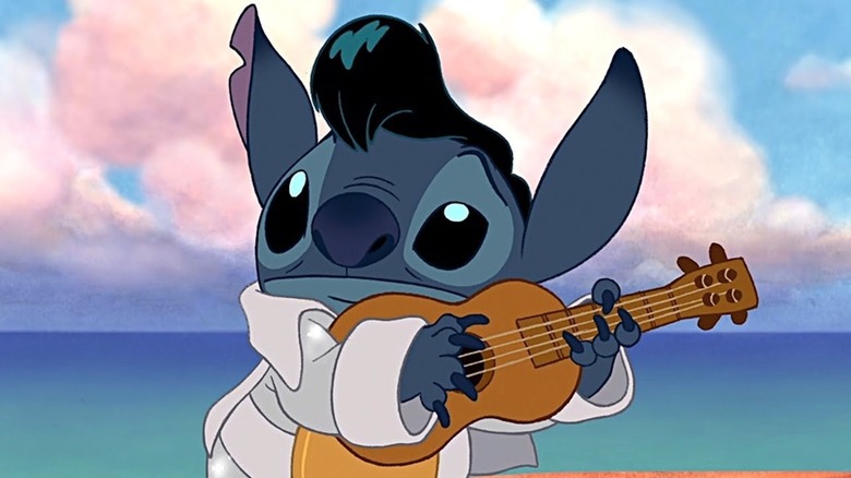 Stitch dressed as Elvis in Lilo and Stitch 