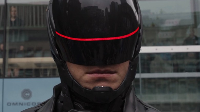 A closeup of RoboCop