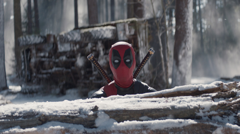 Deadpool & Wolverine movie snow fight 