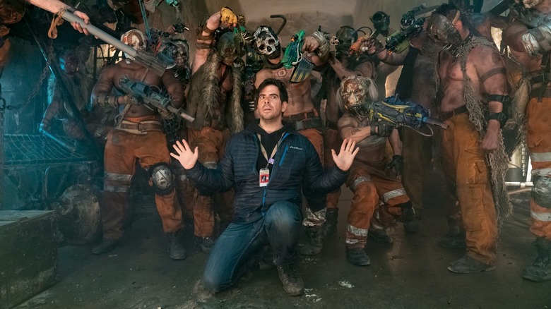 Eli Roth on the set of Borderlands