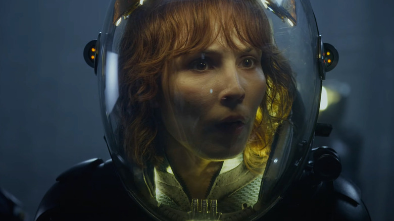 Elizabeth Shaw looks scared in Prometheus