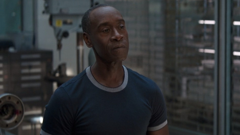 Rhodey looking stern