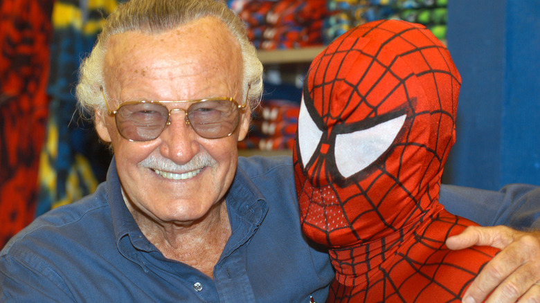 Stan Lee and Spider-Man photo