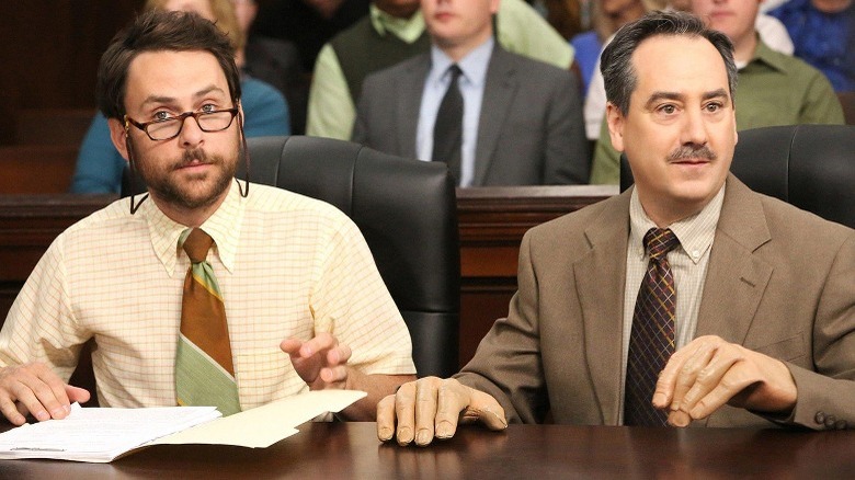 Charlie Kelly in a courtroom