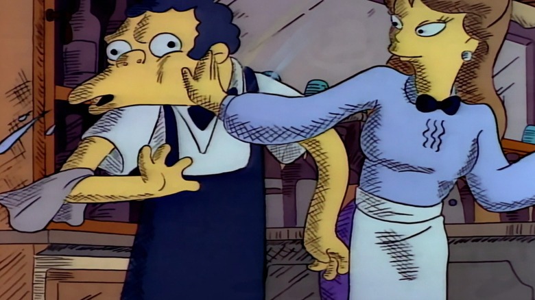 The Simpsons, Moe getting slapped