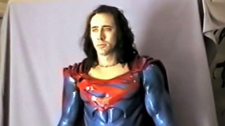 Test footage of Nicolas Cage in costume as Superman