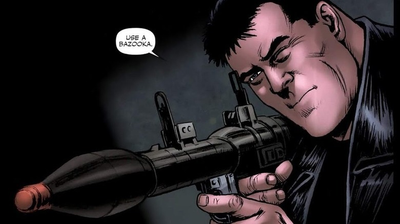 Billy Butcher aiming a bazooka in The Boys comics