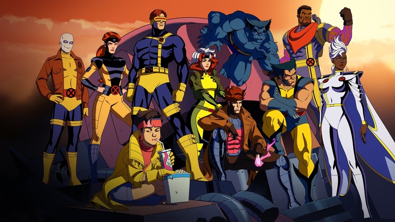 X-Men 97 team poster Morph Jean Grey Cyclops Beast Bishop Jubilee Rogue Gambit Wolverine Storm